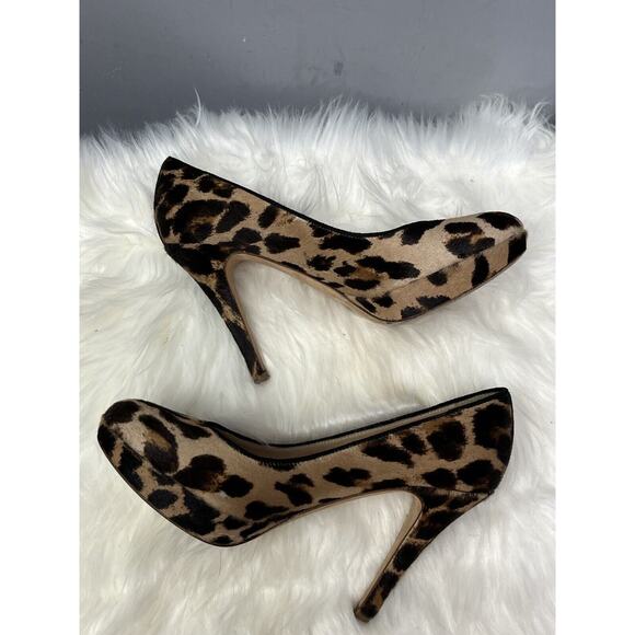 J. Crew Collection Pia Calf Hair Animal Print Pumps Womens Size 7 Heels - Picture 5 of 10